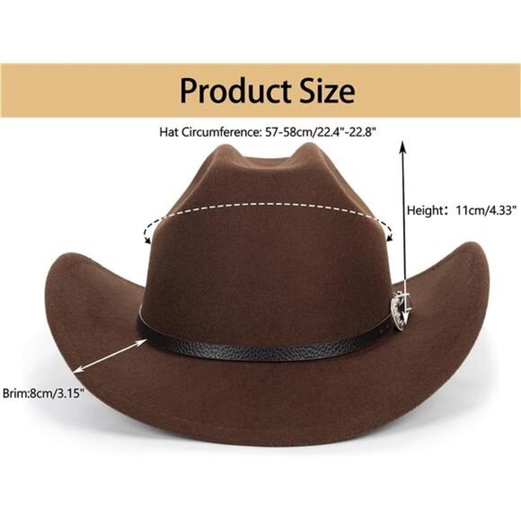 Western Cowboy Hat Classic Coffee main image 5